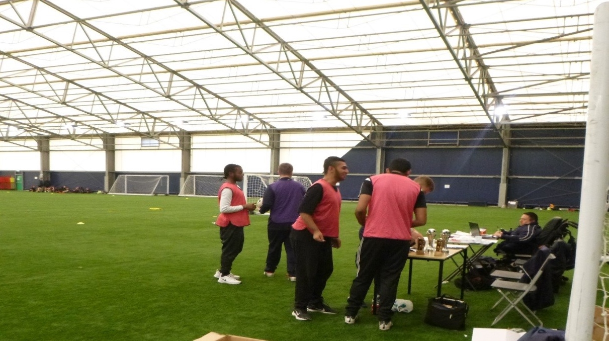 Foundation Learning students on a football pitch