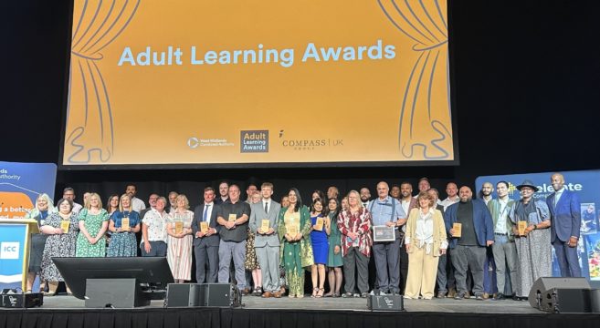 WMCA Adult learning awards with people on stage