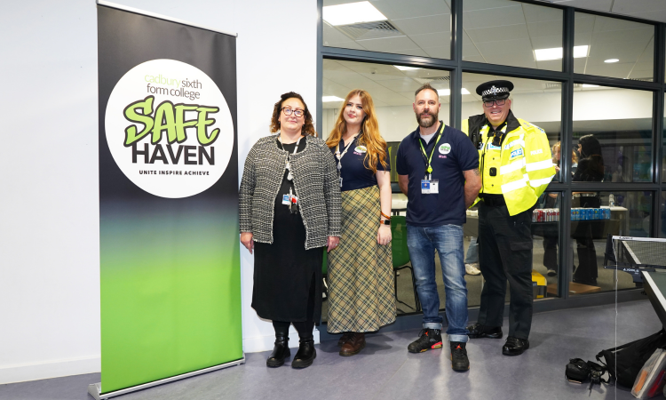 SafeHaven launched in partnership with Cadbury Sixth Form College, part of The Sandwell Colleges