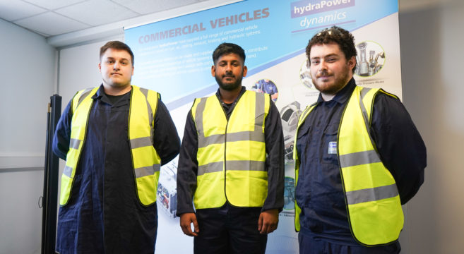 T Level Engineering students on placement at Hydrapower