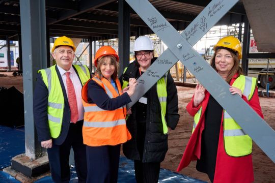 Sandwell College celebrates major milestone as Cradley Heath Skills Campus reaches topping out stage