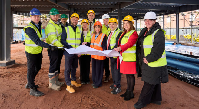 Sandwell College celebrates major milestone as Cradley Heath Skills Campus reaches topping out stage